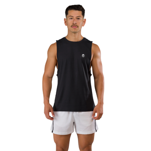 Camiseta sin mangas negra para hombre, ligera, transpirable, para gimnasio, entrenamiento muscular, fitness, chaleco de entrenamiento, OEM al por mayor - Product Image 1