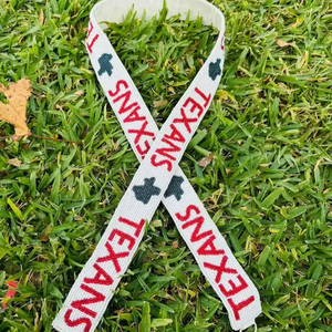 Texans Ribbon <b>Strap</b> With Raised Text Fashion Accessory Colorful Design - Product Image 4