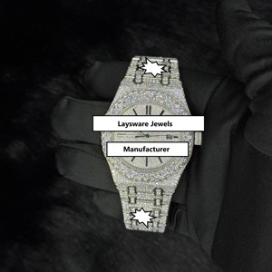 Reloj de Acero Inoxidable Premium con Diamantes de Moissanita, Movimiento Mecánico, Revestimiento Antidecoloración para Ocasiones Especiales, Venta al Por Mayor - Product Image 1