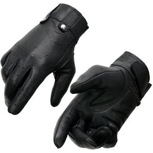 Gants de conduite classiques de qualité supérieure en cuir véritable à doigts entiers avec design perforé respirant à prix raisonnable - Product Image 1