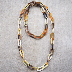 Collier long en corne, bijoux fantaisie pour femmes, colliers à chaîne les plus vendus, fabriqués à la main - Product Image 3