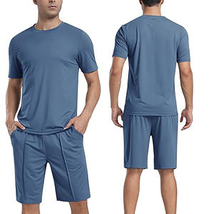 Conjunto Deportivo de Verano Personalizado para Hombre, de 2 Piezas, Secado Rápido, Ecológico, Camiseta de Manga Corta, Conjunto de Pantalones Cortos para Hombre - Product Image 5