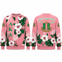 Sweat-shirt en molleton rose uni à col rond au design unique, imprimé brodé, unisexe, décontracté, pour l'hiver