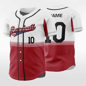Camiseta de Béisbol Sublimada Transpirable Profesional, Logotipo del Equipo Personalizado, Ropa Deportiva con Botones Completos para Equipos Juveniles - Product Image 1