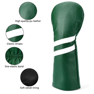 Fournisseur de housses de tête de club de golf personnalisées avec logo brodé, qualité supérieure, cuir imperméable, ensemble de housses de tête de club de golf - Product Image 6