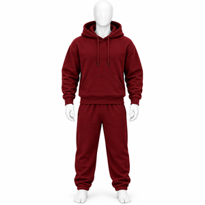 Ensemble de survêtement décontracté et sportif grande taille à capuche, coupe ample, avec logo brodé, effet délavé à l'acide, manches longues et couleur unie - Product Image 3