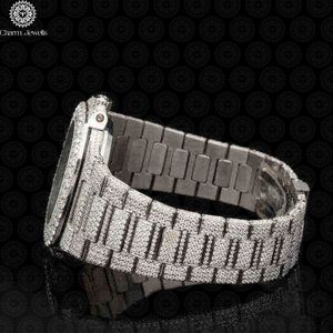 Montre de luxe Charm Jewells en acier inoxydable, mouvement mécanique analogique 40 mm, cadran lumineux, étanche 10 bars, date automatique, fonction push - Product Image 2