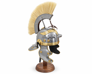 Réplique de casque impérial gaulleis artisanal en fer/acier doux, calibre 18, armure médiévale, personnage de film/TV, reconstitution romaine - Product Image 1