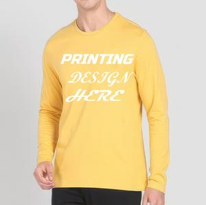 Camiseta de Punto Casual para Hombre, Cuello Redondo, Corte Regular, 100% Algodón de Alta Calidad, Diseño Sólido, Secado Rápido, Transpirable, Impresión Digital - Product Image 1