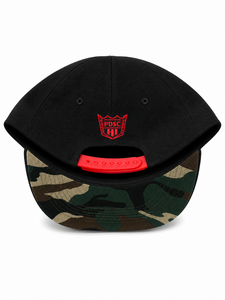 Aloha Embroidered Snapback <b>Cap</b> <b>Black</b> Red Lettering 6-Panel Unisex Street Style Hat - Product Image 5