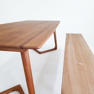 Solid Teak <b>Dining</b> <b>Table</b> V Base Geometric <b>Legs</b> Boat Shape Top Sustainable Plantation Teak SVLK FLEGT Licensed <b>Wood</b> - Product Image 1