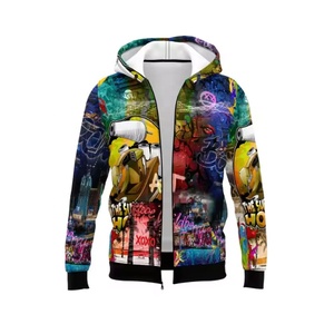 Sudaderas con capucha con cremallera completa de alta calidad con logotipo personalizado de talla grande Casual para hombre Sudadera con capucha de algodón con cremallera para hombre 80% Algodón 20% poliéster - Product Image 4