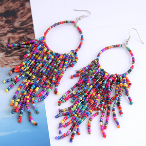 Pendientes para mujer, joyería de moda, pendientes grandes con cuentas y borlas, pendientes largos de MD HANDICRAFTS - Product Image 6