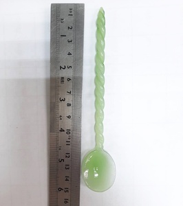 Cuchara Mezcladora de Vidrio de Borosilicato Ecológica de Diseño Personalizado con Mango Largo de 15 cm para Hoteles y Restaurantes - Product Image 1