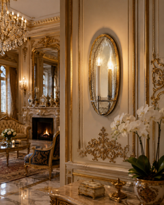 Grand European Venetian Baroque Luxury Wall <b>Sconce</b> Ornate Decorative Wall <b>Light</b> with Elaborate Mirror Detailing, Premium Brass F - Product Image 5
