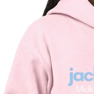 Sweat à capuche rose clair pour filles, pull à manches longues avec imprimé graphique et poche kangourou, décontracté, pour enfants et jeunes - Product Image 4