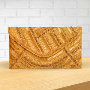 Sac à main indien artisanal de luxe coloré, perles de verre, poignée baguette, durable, tendance, décontracté, accessoire de mode - Product Image 1