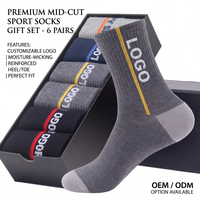 Chaussettes de sport en coton personnalisées pour équipes, antidérapantes, respirantes, épaisses, pour le tennis, le football, la gym, la course à pied, chaussettes de compression pour hommes