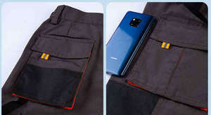 Pantalon cargo de sécurité haute visibilité pour homme, respirant, 100 % coton, réfléchissant et détectable par les détecteurs de métaux - Product Image 4