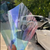 Film de fenêtre bleu caméléon, film protecteur pour pare-brise de voiture, isolation thermique élevée, film de fenêtre violet HD pour voiture