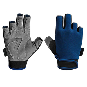 Guantes de Pesca Modernos de Media Palma con Estampado de Escamas Naranjas, Material Sintético, Cierre de Gancho y Bucle, Unisex, para Todas las Estaciones - Product Image 3