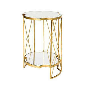 Table basse et table d'appoint de luxe en aluminium, design Art Déco texturé martelé, pour la maison moderne et l'hôtellerie, décoration Diwali - Product Image 1
