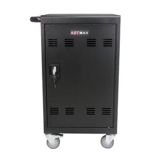 Carrello e Armadietto di Ricarica Mobile in Acciaio, Plastica e Metallo per Tablet e Laptop, Capacità 30 Dispositivi - Product Image 1