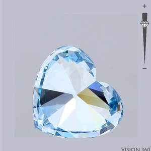 Zisma Jewellery - Diamante Cultivado en Laboratorio con Certificado IGI, Corte Corazón, Color Azul Intenso |   Diamante CVD VS1 Cultivado en Laboratorio, Suelto |   Anillo Personalizado - Product Image 3