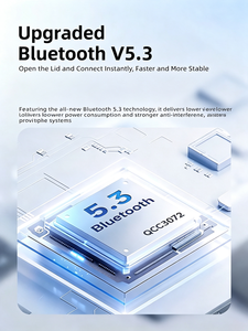หูฟังเกมมิ่งไร้สายพร้อมไดรเวอร์แบบไดนามิก ความหน่วงต่ำพิเศษ BT 5.3 พร้อมระบบตัดเสียงรบกวนแบบไฮบริด 6 ไมค์ สำหรับผู้รักเสียงเพลงระดับออดิโอไฟล์ - Product Image 5