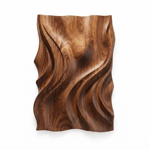 Arte Mural de Madera Moderno Orgánico, Escultura Abstracta de Madera, Decoración de Pared Japandi, Arte en Relieve de Madera Minimalista, Decoración de Pared Contemporánea - Product Image 5