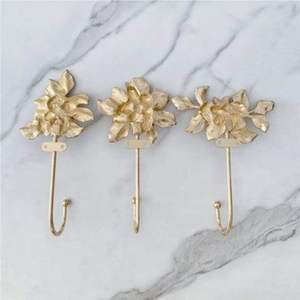 Premium Floral Metal <b>Wall</b> <b>Hook</b> With One <b>Hook</b> Rustic Decorative <b>Hook</b> For Clothing Home Decor - Product Image 3