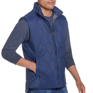Gilet matelassé noir pour homme Zipro Industries, col montant, fermeture éclair, coupe-vent, décontracté, hiver, couleur unie, 100% polyester. - Product Image 4