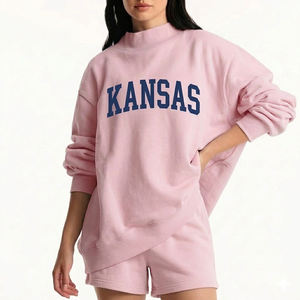 Conjunto de Pantalones Cortos y Top de Cuello Alto para Mujer, de Alta Calidad, para Invierno, Cómodo, Cálido, Elegante y Práctico para Uso Diario - Product Image 1