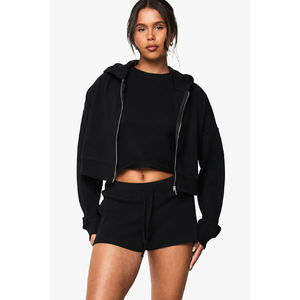 Sudadera con capucha corta personalizada para mujer, sudaderas y polerones casuales para mujer, sudadera con capucha extragrande para mujer - Product Image 1
