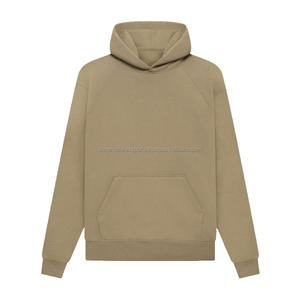 Colección de invierno Unisex de algodón recortado Essentials-Sudaderas con capucha de gran tamaño para hombre Impresión de logotipo único Patrón sólido con capucha al por mayor - Product Image 5