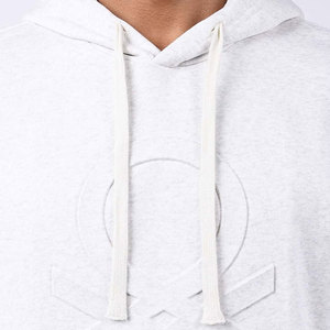 Sweat-shirt à capuche blanc pour homme, coupe classique, décontracté, en tricot, doublé de polaire, respirant, couleur unie, vêtements d'hiver - Product Image 6