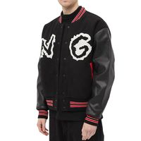 Blouson universitaire personnalisé brodé avec patchwork, style baseball, à boutons-pression, pour le campus, le sport et le streetwear, vente en gros ODM