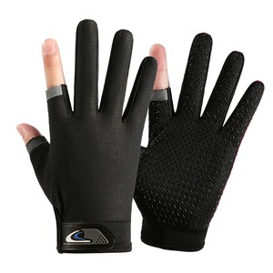 Gants de pêche en soie glacée antidérapants à haute élasticité, à doigts ouverts, protection UV, pour hommes et femmes - Product Image 3