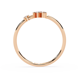 แหวนเพชรทรงมาร์คีส์สำหรับผู้หญิง ประดับด้วยเพชรทรงกลม ทองคำแท้ 14k สีเหลืองทอง สไตล์คลาสสิกสำหรับงานหมั้น - Product Image 5