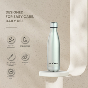 Versatile <b>metal</b> beverage carrier spacious drink container with grip loop sipping top designed for exercise adventures - Product Image 5