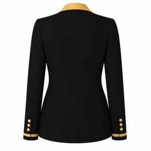 Blazer personnalisé de la Coalition NCBW avec logo brodé noir et or, doublure en polyester avec logo répété imprimé pour femme - Product Image 3
