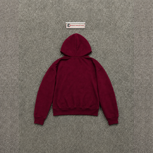 TRENDY GRAPHIC FASHION MENS MAROON GRAPHIC OVERSIZED <b>HOODIE</b> Casual Design Front Logo Pocket Style Autumn Wear MINIMAL URBAN STYL - Product Image 6