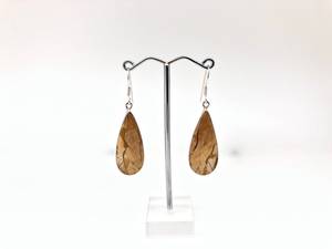 ต่างหูหยดน้ำหยาสเปอร์ เงินแท้ 925 ชุบทอง ทำมือ ขนาด 2.25 นิ้ว พลอยธรรมชาติ ของขวัญสำหรับผู้หญิง สำหรับงานปาร์ตี้ - Product Image 4