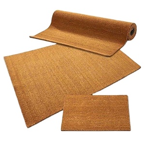 Esteras de fibra de coco con respaldo de PVC ecológicas de alta calidad, 45*75 cm, fibra de coco Natural, alfombrilla de puerta Rectangular marrón sólido, exportación desde la India - Product Image 1