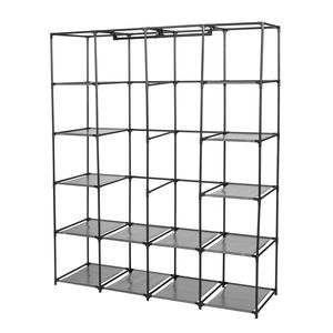 Armadio Portatile Pieghevole con 14 Ripiani, Organizzatore per Vestiti in Tessuto Non Tessuto e Plastica, Facile da Montare RT - Product Image 5
