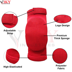 Protège-jambes de boxe rouge rembourrés et épais pour MMA, Kickboxing, Muay Thai, avec sangles réglables – Équipement de protection à marque privée - Product Image 4