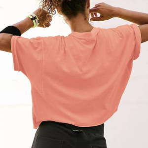 Multi Color Women Polyester/Cotton Blend Breathable Casual 3D Printed Crop T-Shirt Short Sleeve O-Neck Regular Fit Women's Tee - Product Image 3