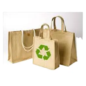 优质天然有机黄麻环保购物袋 (时尚可打印黄麻袋) 印度制造。