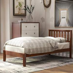 Cama Clásica King-Size de Madera de Teca, Juego de Tableros de Madera Sólida, Diseño Moderno de Alta Calidad, Cómoda, para Dormitorio u Hotel, Sostenible - Product Image 3