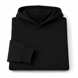 Sudadera con Capucha de Alta Calidad para Hombre, Estilo Europeo Americano, Corte Regular, Transpirable, Informal, Primavera, Color Sólido, 100% Poliéster, Talla Grande - Product Image 4